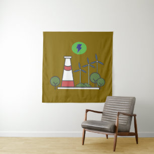 Nuclear power plant design tapestry