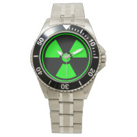 Nuclear Radioactive Radiation Symbol in green