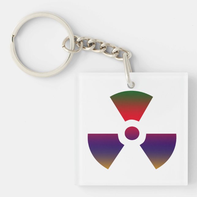 Nuclear radioactive sign key ring (Front)