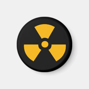 Nuclear radioactive sign magnet