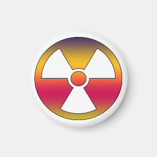 Nuclear radioactive sign magnet