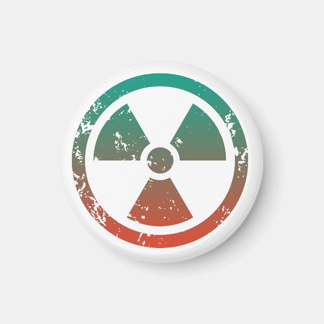 Nuclear radioactive sign magnet (Front)