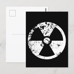 Nuclear radioactive sign postcard
