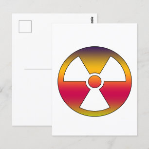 Nuclear radioactive sign postcard