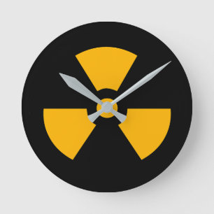 Nuclear radioactive sign round clock