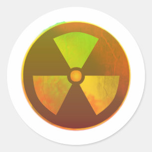 Nuclear Symbol Radioactive Glow Classic Round Sticker
