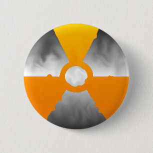 Nuclear Trefoil Symbol 6 Cm Round Badge