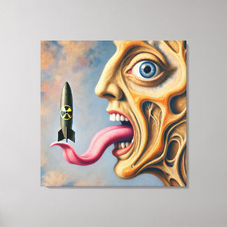 Nuclear Warhead on the Tongue Canvas Print