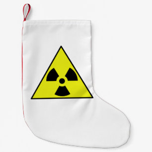 Nuclear Warning Triangle Small Christmas Stocking