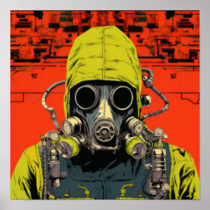 Nuclear Waste Man - Vibrant Radioactive Superhero  Poster