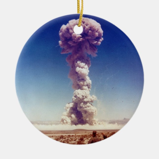 Nuclear Weapons Test Operation Buster-Jangle 1951 Ceramic Tree Decoration (Front)