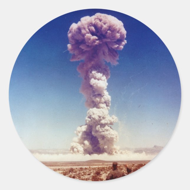Nuclear Weapons Test Operation Buster-Jangle 1951 Classic Round Sticker (Front)
