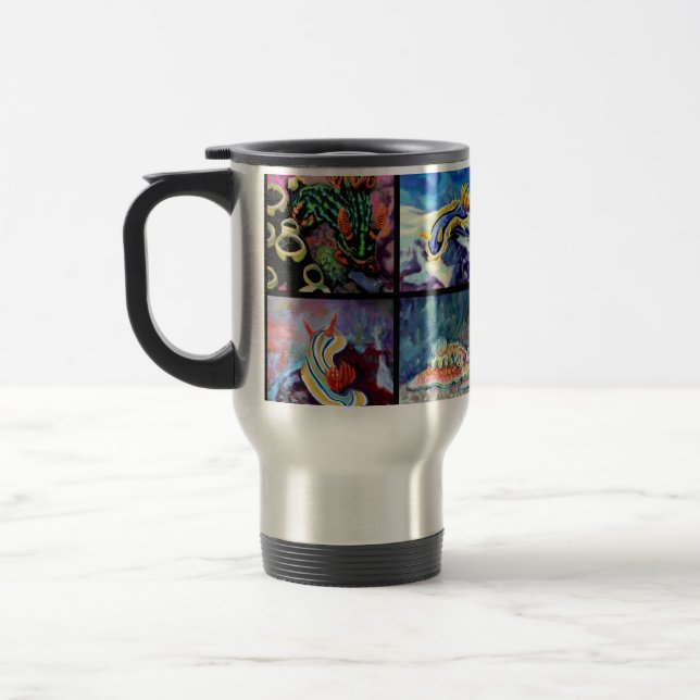 Nudi Art- Stainless Steel 15 oz Travel Mug (Left)