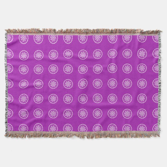 Nudibranch Mandala Throw Blanket (Front)