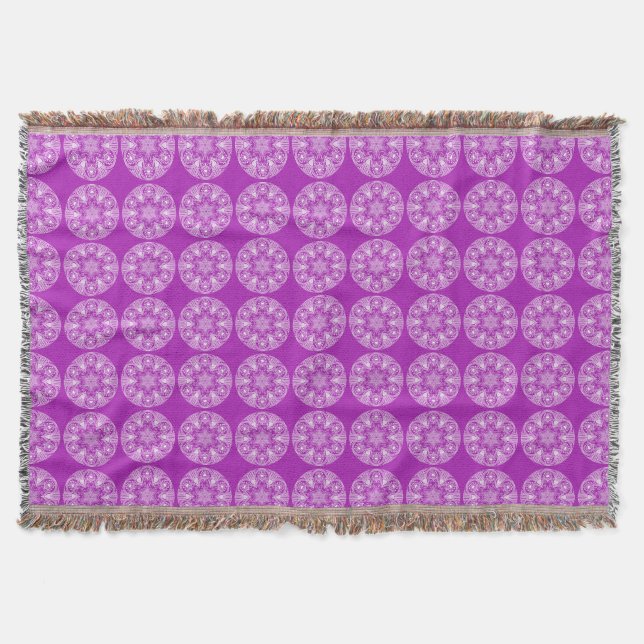Nudibranch Mandala Throw Blanket (Front)