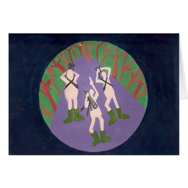 nudist birder card (Front Horizontal)