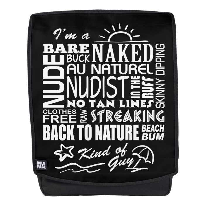 Nudist/Naturist Guys Backpack | Zazzle.co.uk