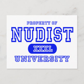 Nudist University Postcard