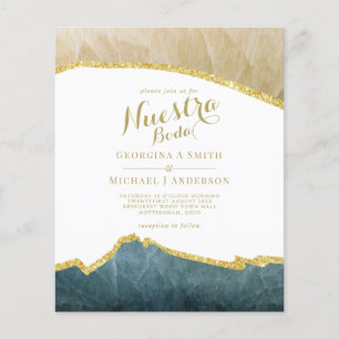 Nuestra Boda AGATE Gold Spanish Wedding INVITE