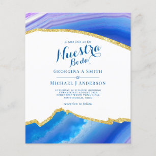 Nuestra Boda AGATE Gold Spanish Wedding INVITE