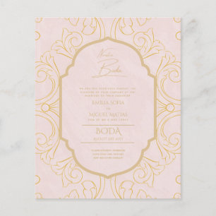 Nuestra Boda GOLD Frame Spanish Wedding INVITE