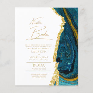 Nuestra Boda Gold Text AGATE Wedding INVITE
