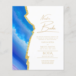 Nuestra Boda Gold Text AGATE Wedding INVITE
