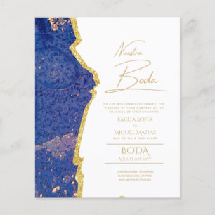 Nuestra Boda Gold Text AGATE Wedding INVITE