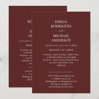Nuestra Boda Modern Typography MANY COLORS INVITE