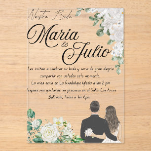 Nuestra Boda/Our Wedding  Acrylic Invitations