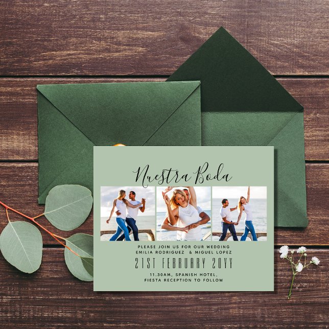 Nuestra Boda Photo Collage Wedding INVITE Flyer (Creator Uploaded)