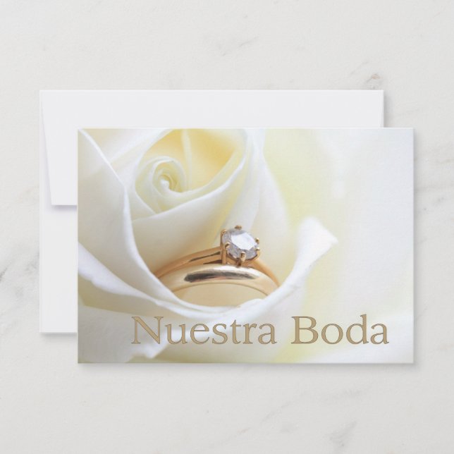 Nuestra Boda - Spanish  wedding invitation (Front)