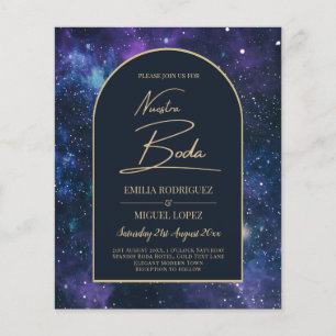 NUESTRA BODA Starry Night Purple Blue INVITE Flyer