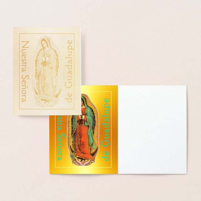Nuestra Señora de Guadalupe Gold Foil Card (Display)
