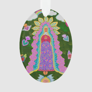 Nuestra Señora de Guadalupe Green Ornament