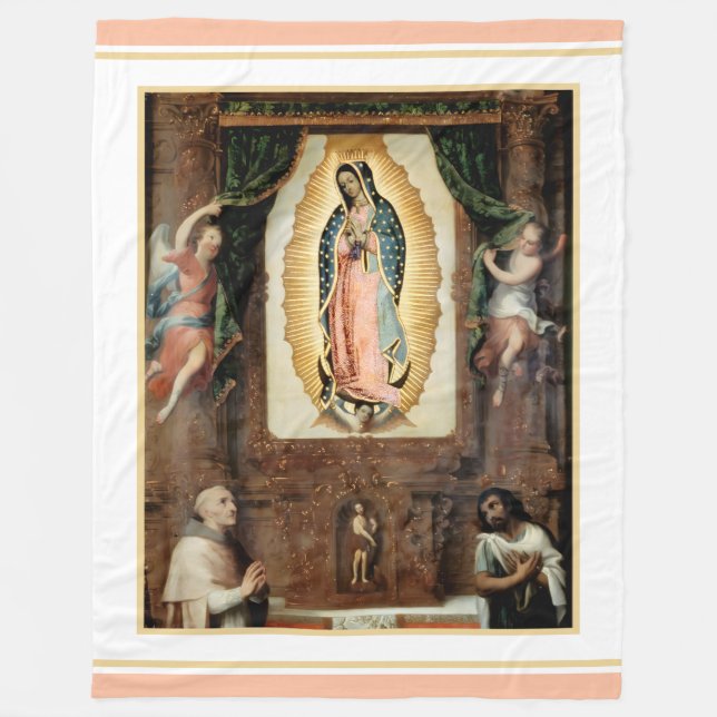 Nuestra Señora de Guadalupe large fleece blanket (Front)
