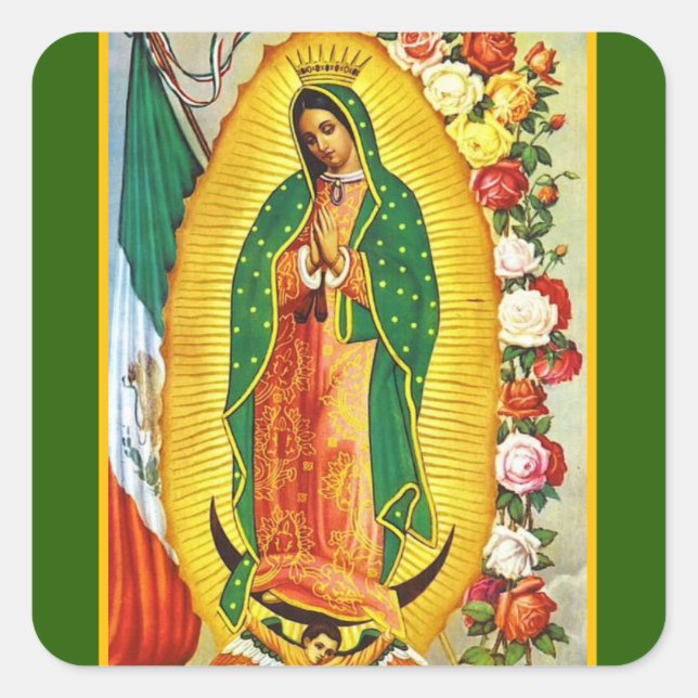 Nuestra Señora de Guadalupe Square Sticker (Front)