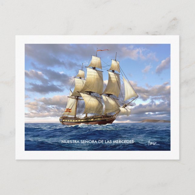 Nuestra Señora de las Mercedes Frigate Postcards (Front)