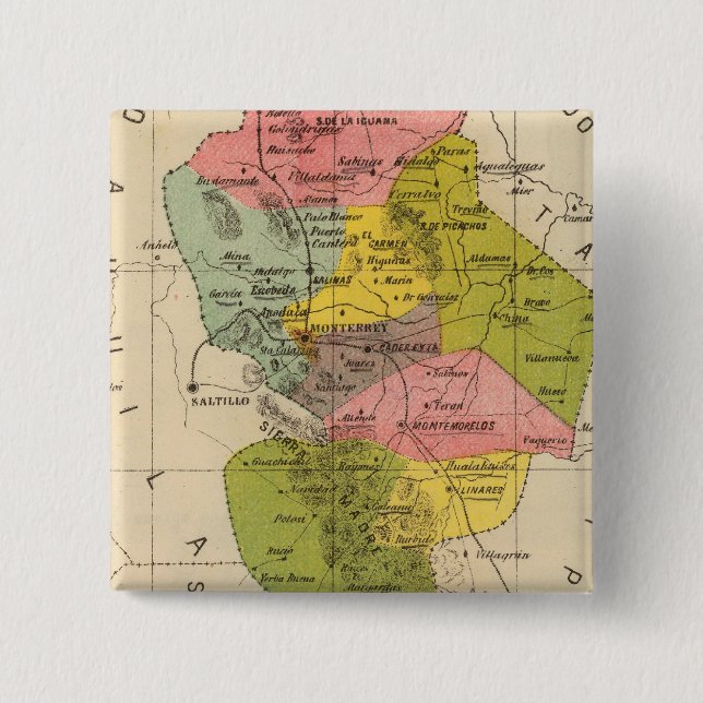 Nuevo Leon, Mexico 15 Cm Square Badge (Front)