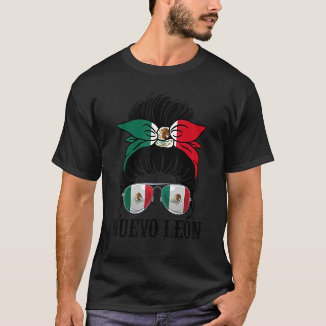 Nuevo Leon Mexico Pride Mexican Flag State T-Shirt (Front)