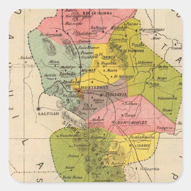 Nuevo Leon, Mexico Square Sticker (Front)