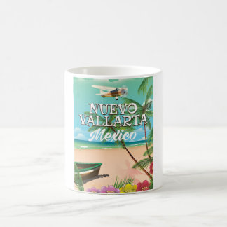 Nuevo Vallarta Mexico beach travel poster Coffee Mug