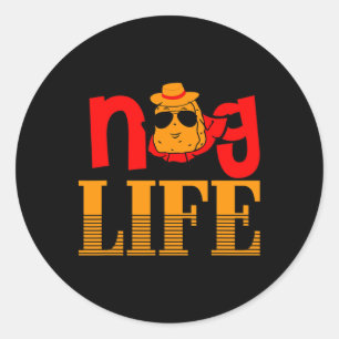 Nug Life Chicken Nugget Funny Classic Round Sticker