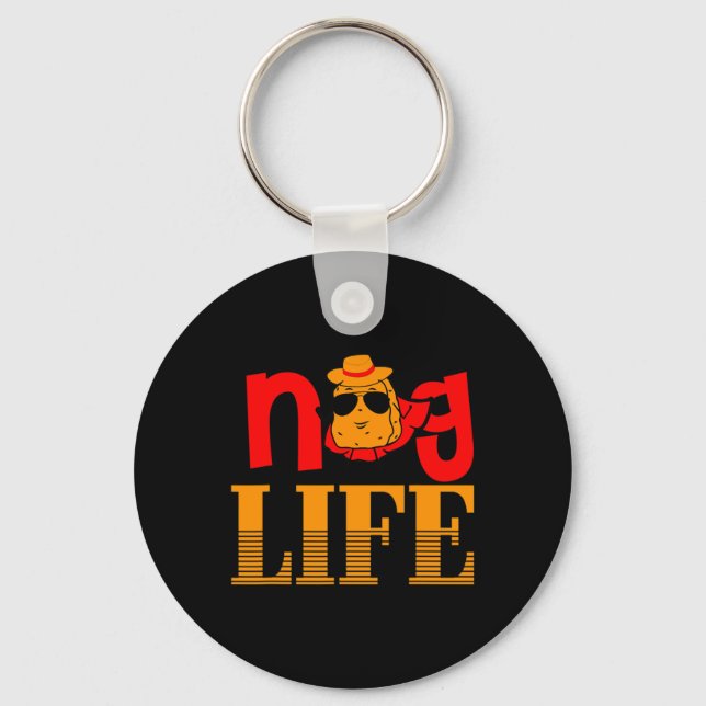 Nug Life Chicken Nugget Funny  Key Ring (Front)