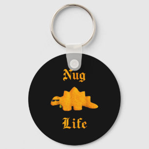 Nug Life Dinosaur Chicken Nugget Funny Retro  Key Ring