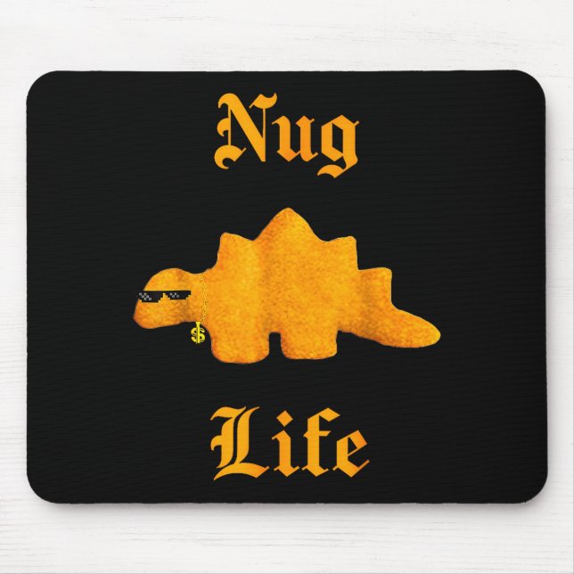 Nug Life Dinosaur Chicken Nugget Funny Retro  Mouse Mat (Front)