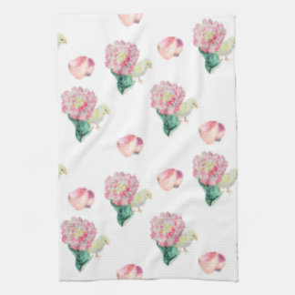 Nugget Baby Easter Chick and Tulip Tea Towel