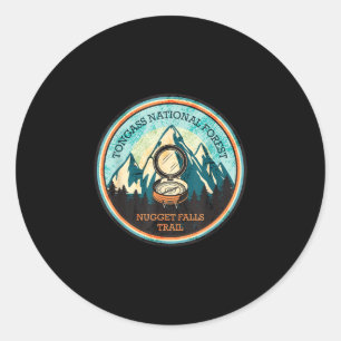 Nugget falls trail in alaska classic round sticker