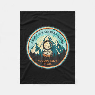 Nugget falls trail in alaska fleece blanket