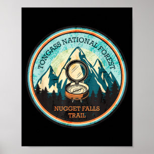 Nugget falls trail in alaska poster